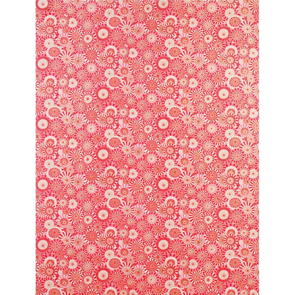 Pink, Red & White Circles on Handmade Paper