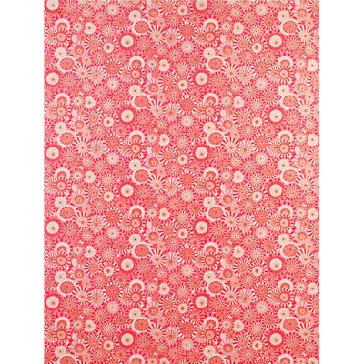 Pink, Red & White Circles on Handmade Paper