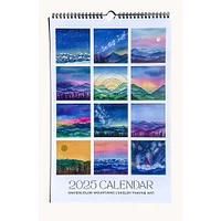 2025 Mountain Watercolor Art Wall Calendar