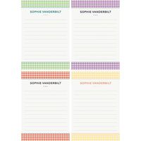 Gingham Personalized Note Pads