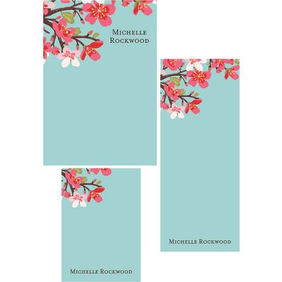 Cherry Blossom Mixed Personalized Note Pads