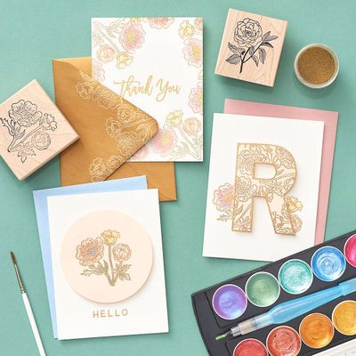 Live Workshop Add-Ons: Embossed Floral Stationery