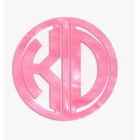 Pearl Rose Laser Cut Monogram Coasters