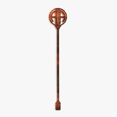 Brown Tortoise Laser Cut Monogram Stirrers