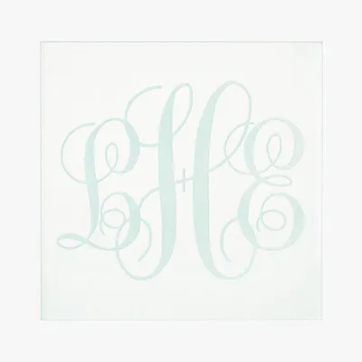 Clear Engraved Monogram Coasters