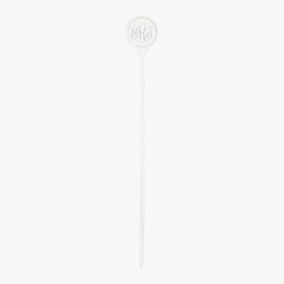 Clear Engraved Monogram Skewers