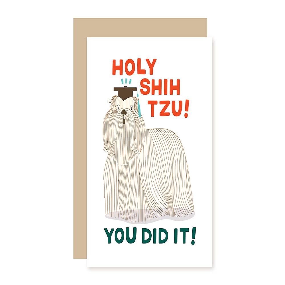 Holy Shihtzu Graduation Card