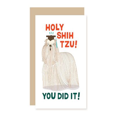 Holy Shihtzu Graduation Card