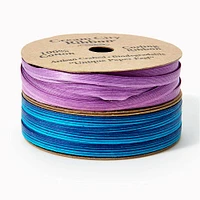 Skinny Cotton Blue/Purple Ombre Ribbon