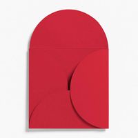 5.25" Square Red Petal Envelopes