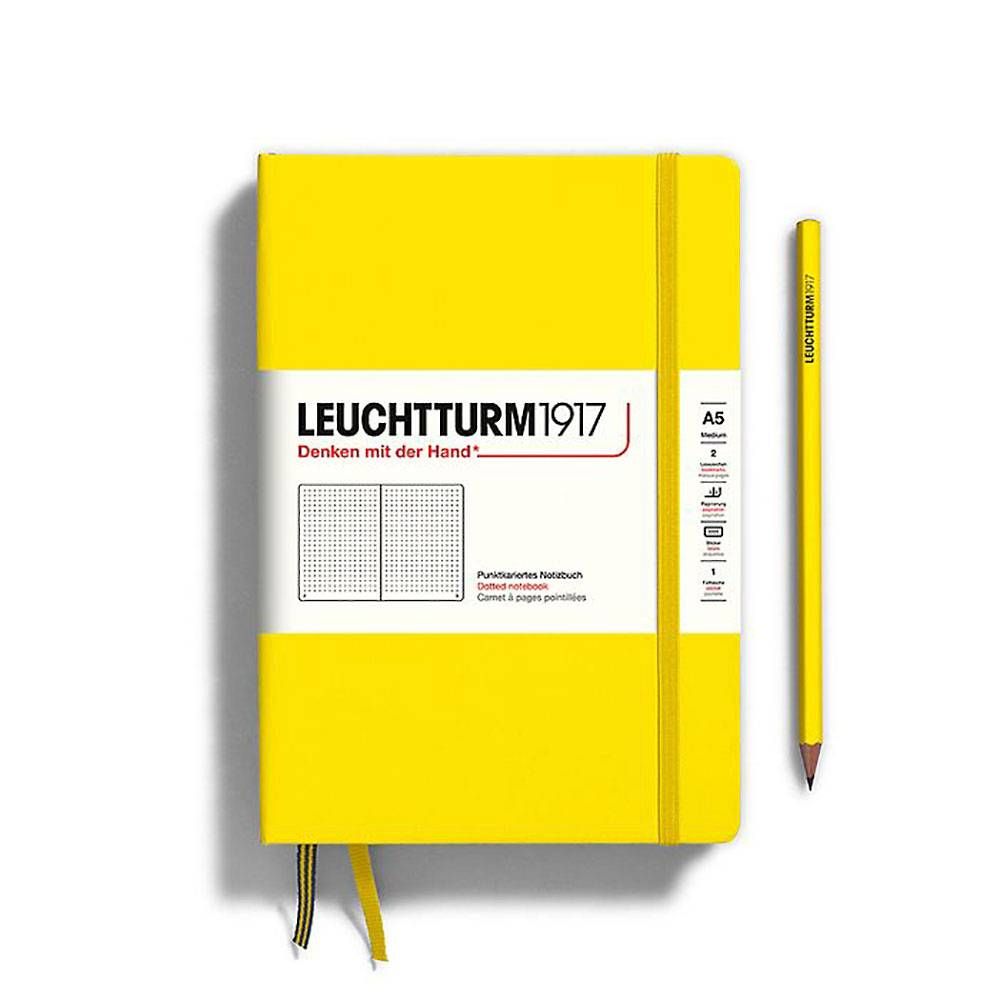 Leuchtturm Lemon Dotted Page Hardcover Medium Notebook