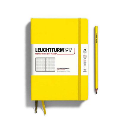 Leuchtturm Lemon Dotted Page Hardcover Medium Notebook