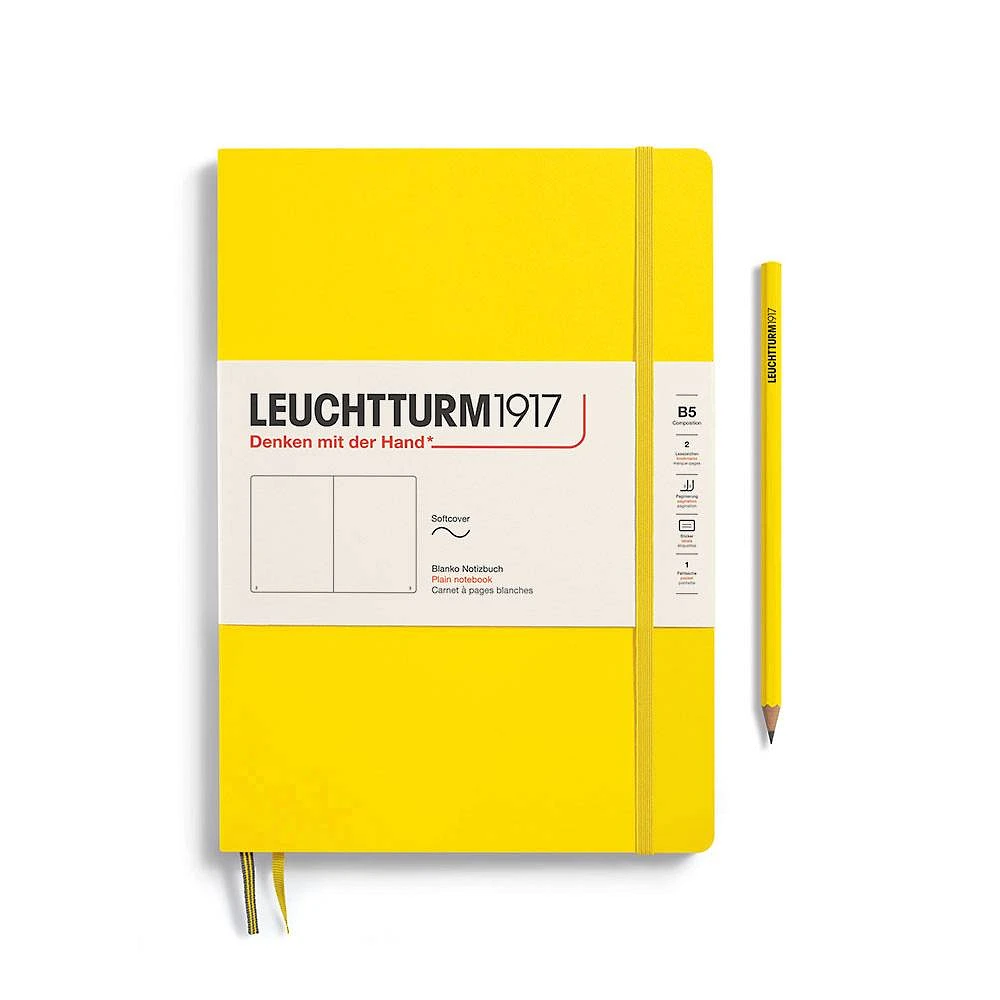 Leuchtturm1917 Lemon Softcover Composition Plain Journal