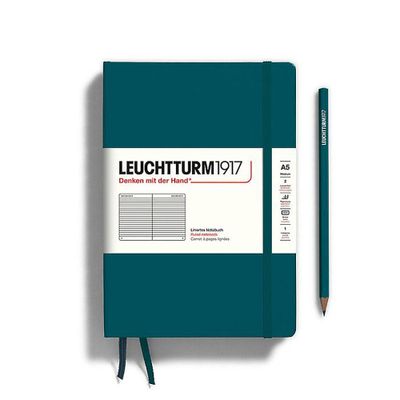 Leuchtturm Pacific Green Ruled Page Hardcover Medium Notebook