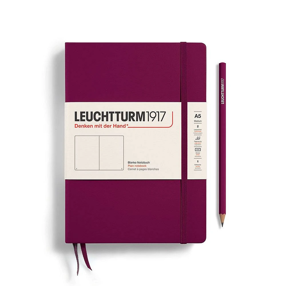 Leuchtturm1917 Port Red Medium Plain Journal