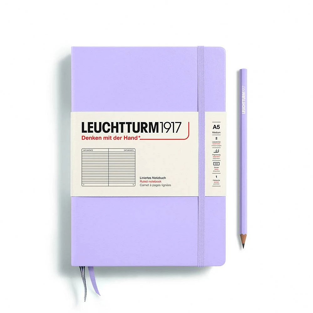 Leuchtturm Lilac Ruled Page Notebook