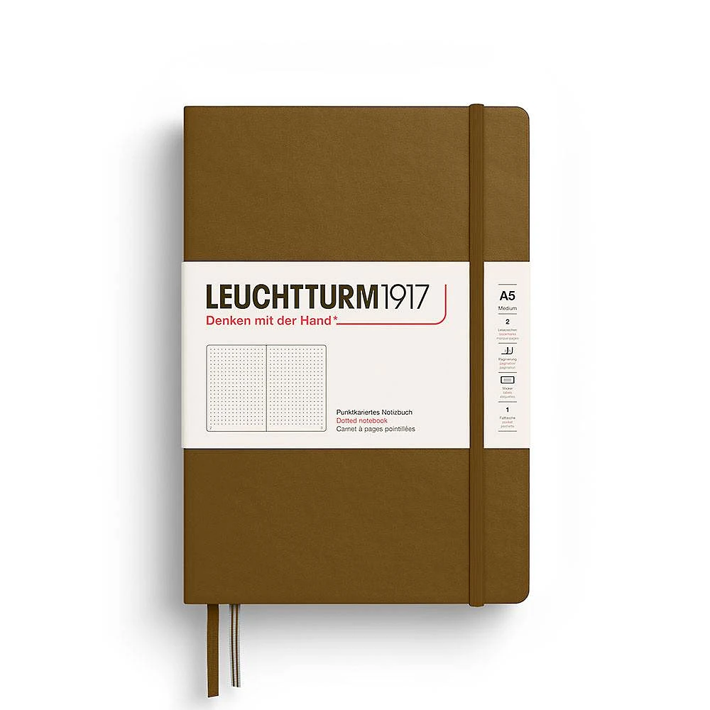 Leuchtturm Spice Brown Dotted Page Hardcover Medium Notebook