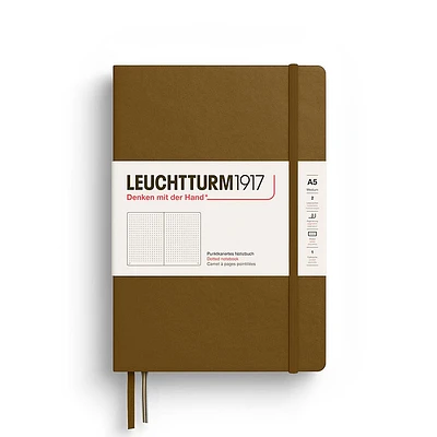 Leuchtturm Spice Brown Dotted Page Hardcover Medium Notebook