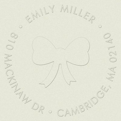 Bow Girl Return Address Embosser