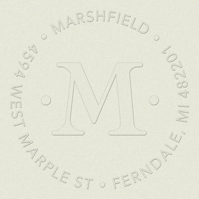 Single Initial Monogram Return Address Embosser