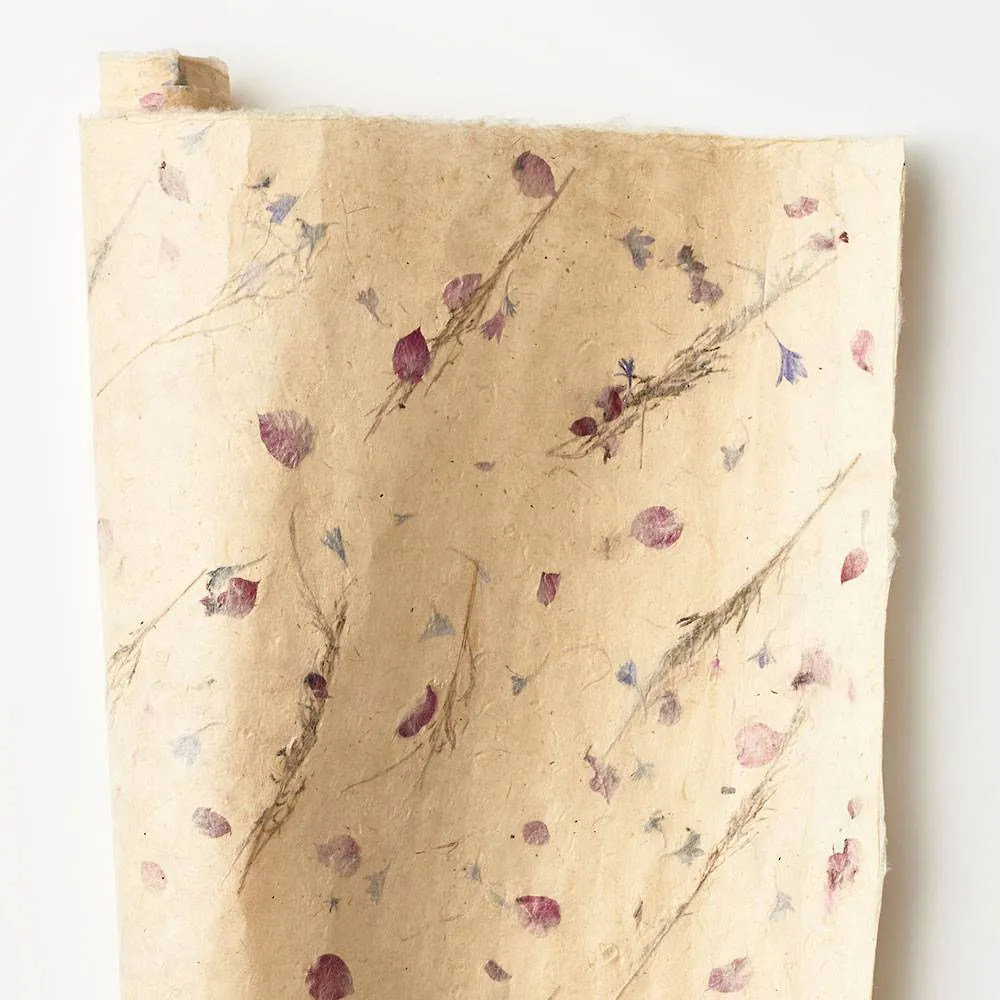 Pressed Mixed Floral Handmade Paper