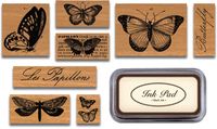 Butterflies Rubber Stamp Set