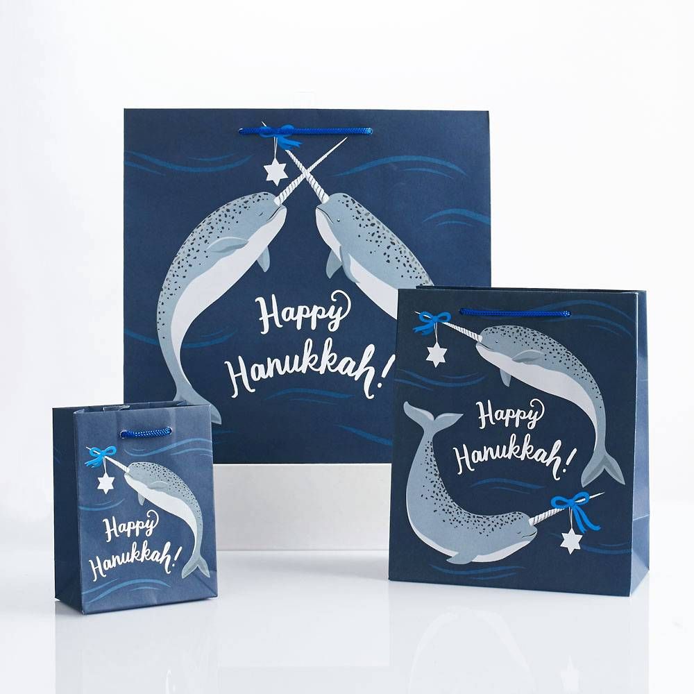 Hanukkah Narwhal Gift Bags