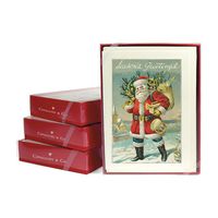 Santa Claus Season's Greetings Holiday Card Set