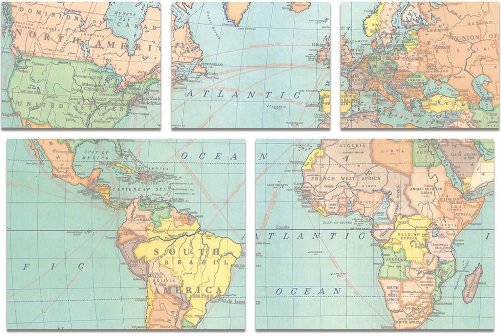 Map Sticky Note Set