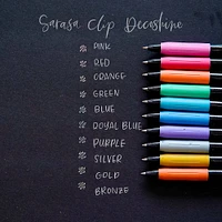 Sarasa Clip Decoshine Metallic Gel Ink Retractable Pens