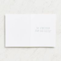 Gold Foil Yesss Engagement Greeting Card