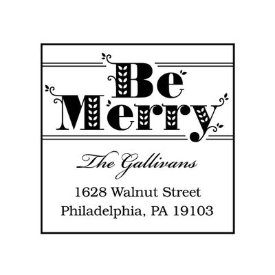 Be Merry Custom Stamp