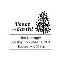 Peace on Earth Tree Custom Stamp