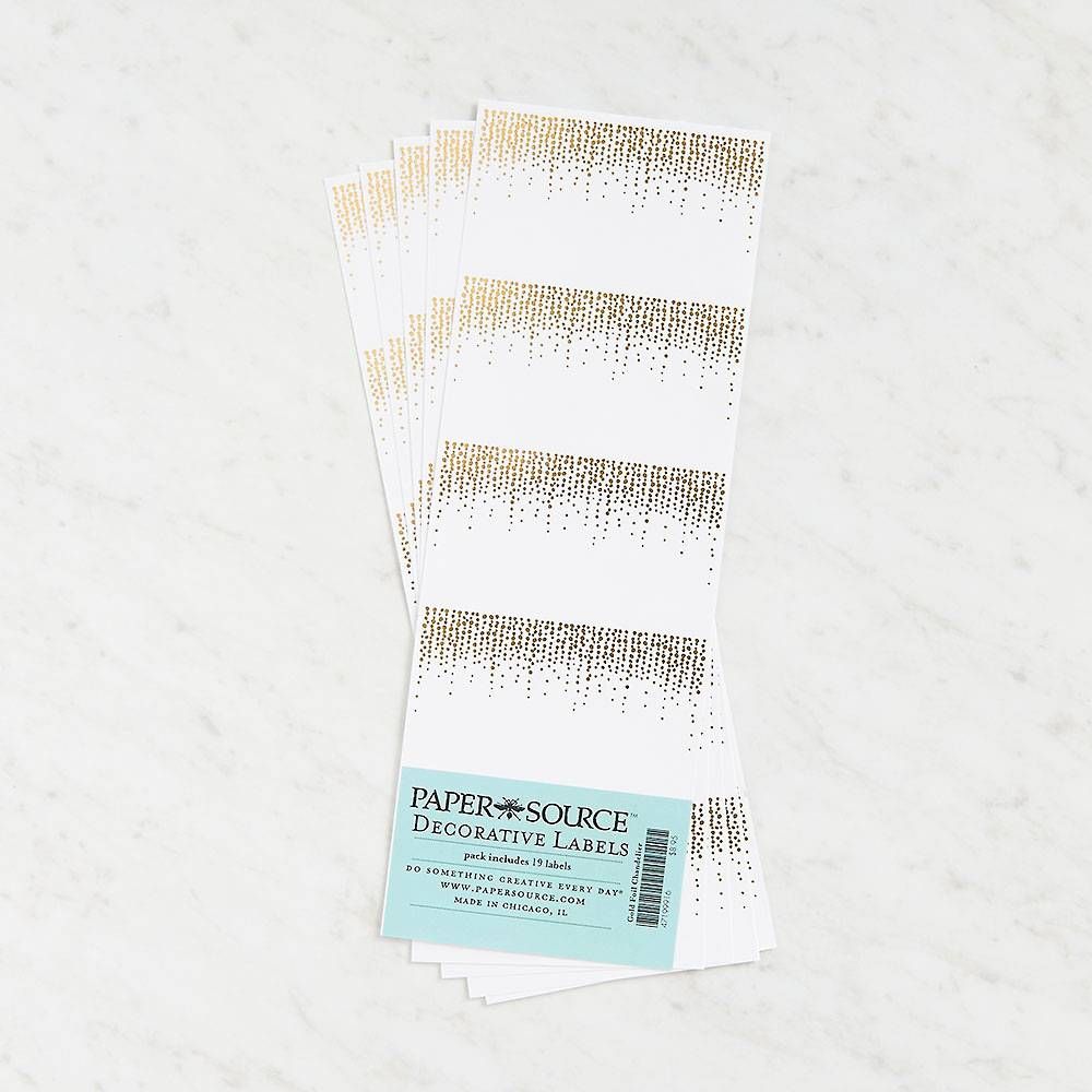 Gold Foil Chandelier Labels
