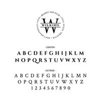 Circle Monogram Custom Stamp