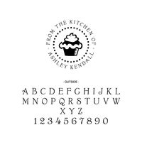 Cupcake Circle Custom Stamp