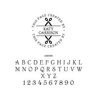 Scissors Circle Custom Stamp