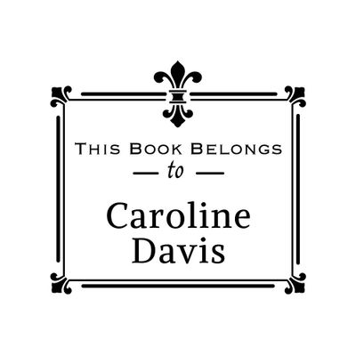 Fleur-de-Lis Book Custom Stamp