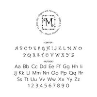 Square Dots Monogram Custom Stamp