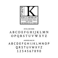 Monogram Square Custom Stamp