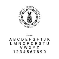 Pineapple Custom Stamp