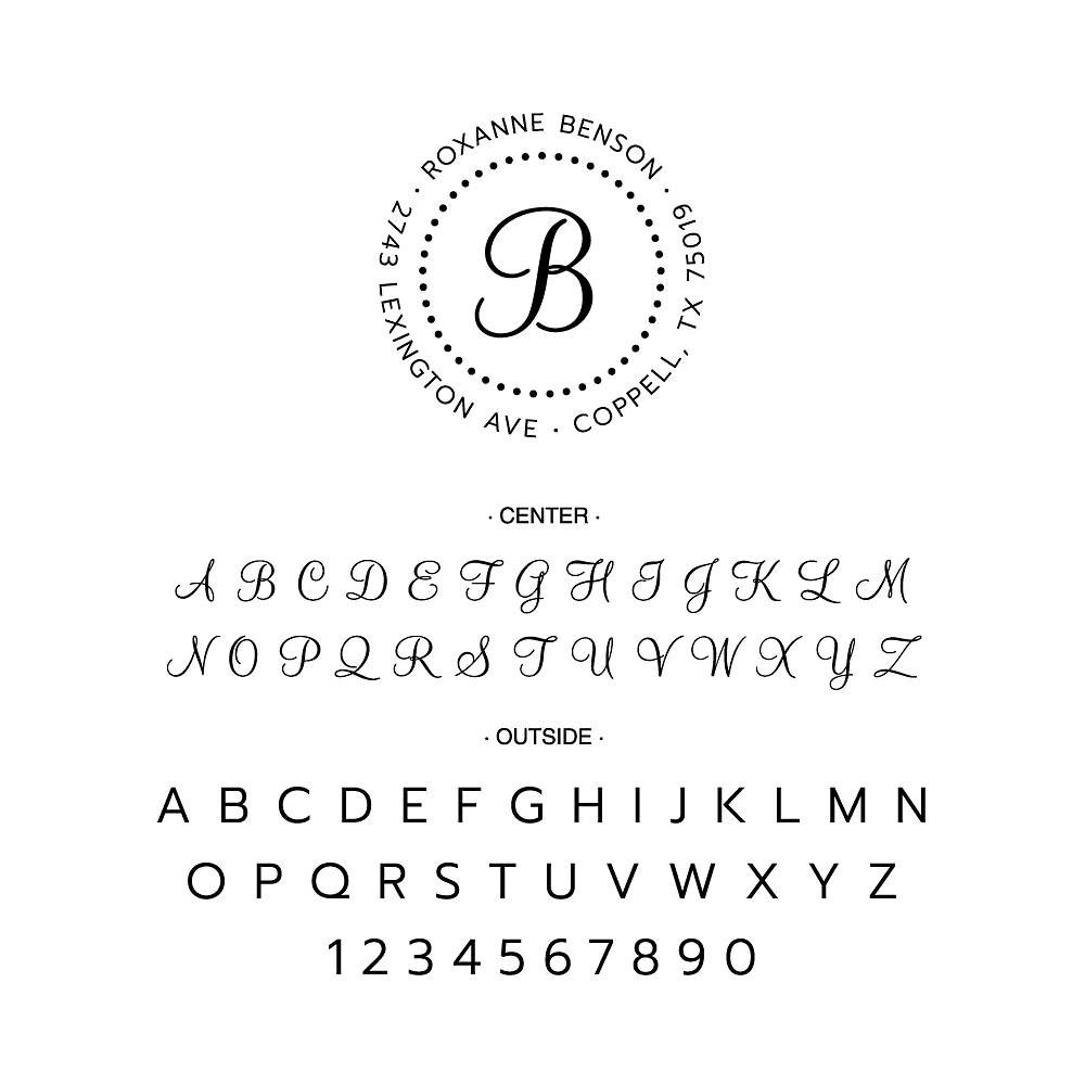 Modern Script Custom Stamp