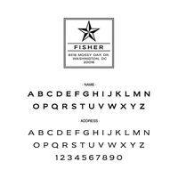 Star Text Custom Stamp