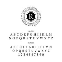 Opaque Monogram Custom Stamp