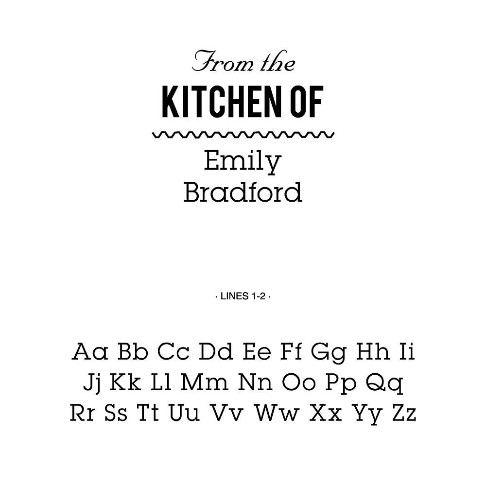 Kitchen Stamp Edge Custom Stamp