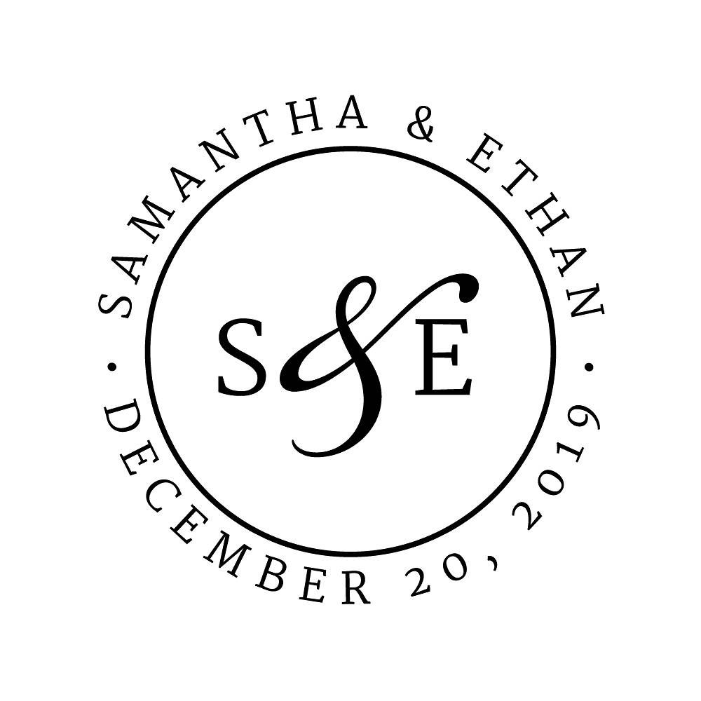 Script Ampersand Custom Wedding Stamp