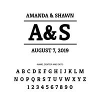 Ampersand Date Custom Wedding Stamp