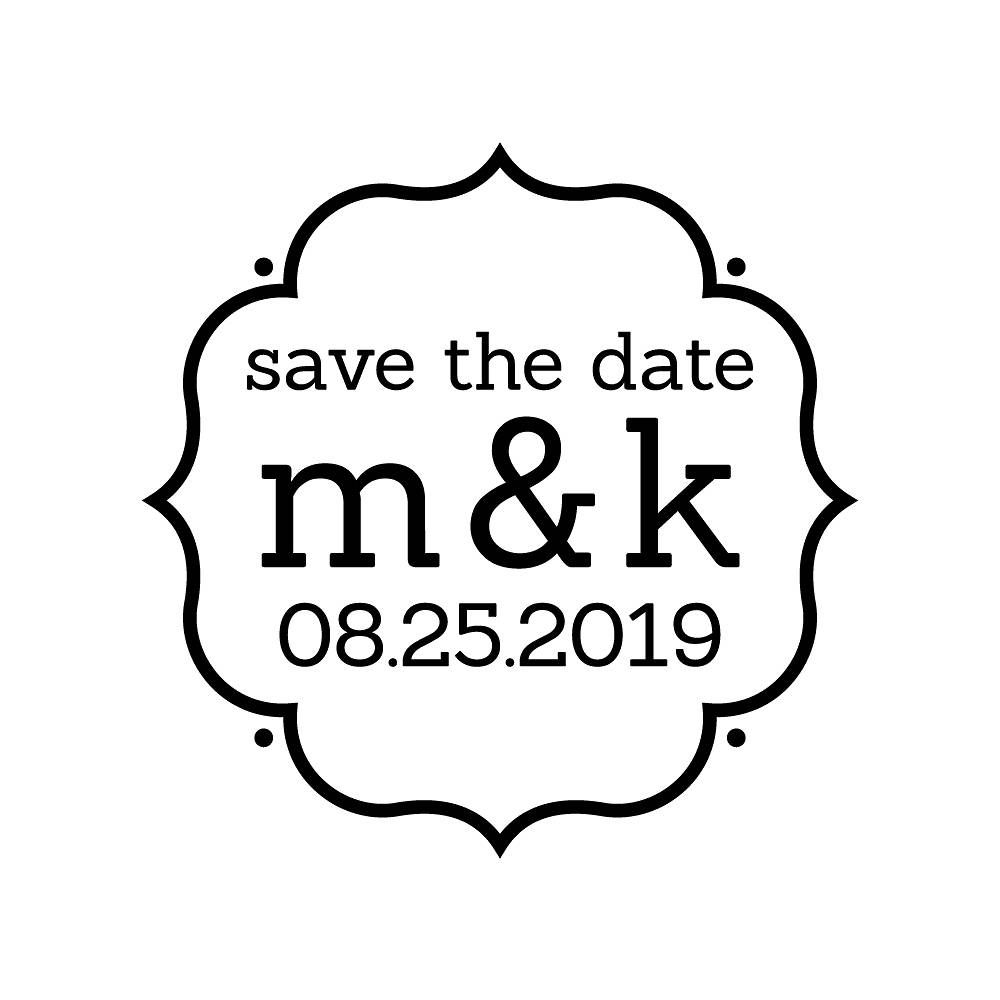 Ampersand Custom Save the Date Stamp