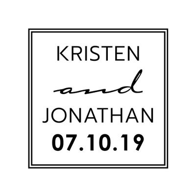 And Date Custom Wedding Stamp