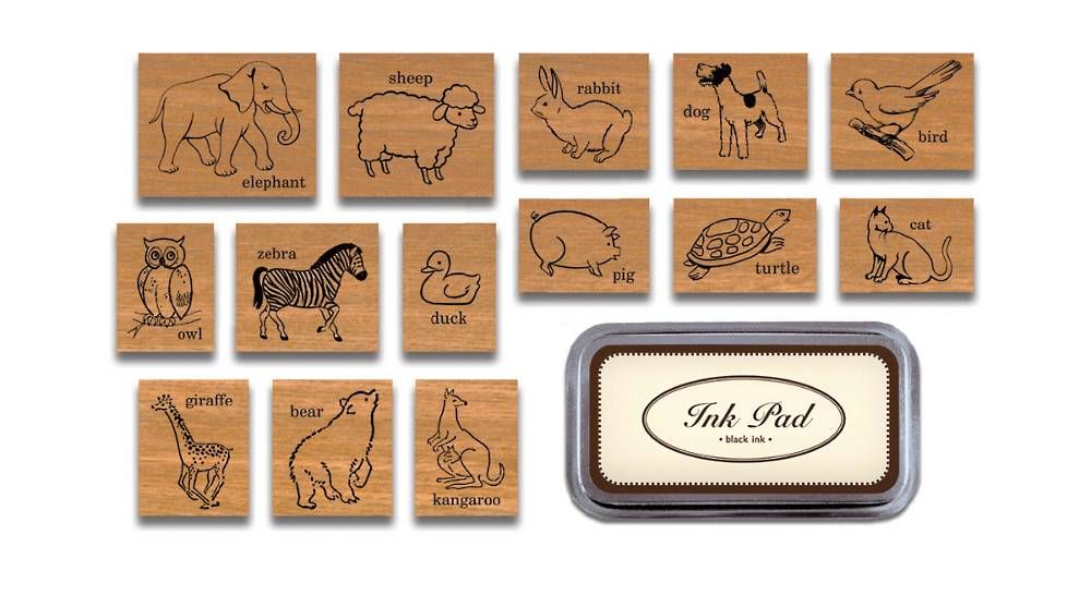 Animals Rubber Stamp Set